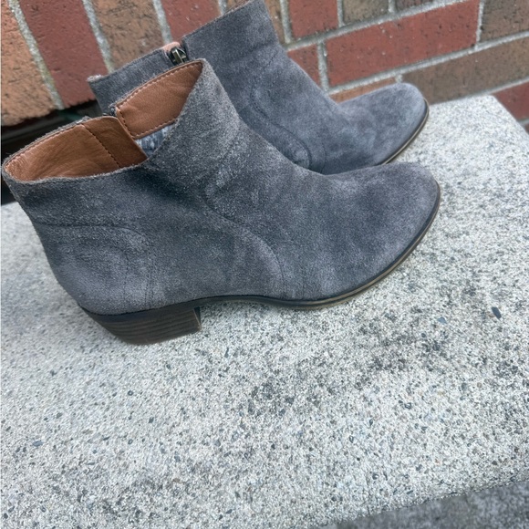 Lucky Brand Gray Suede Ankle Boots Women’s 8M - Picture 1 of 7